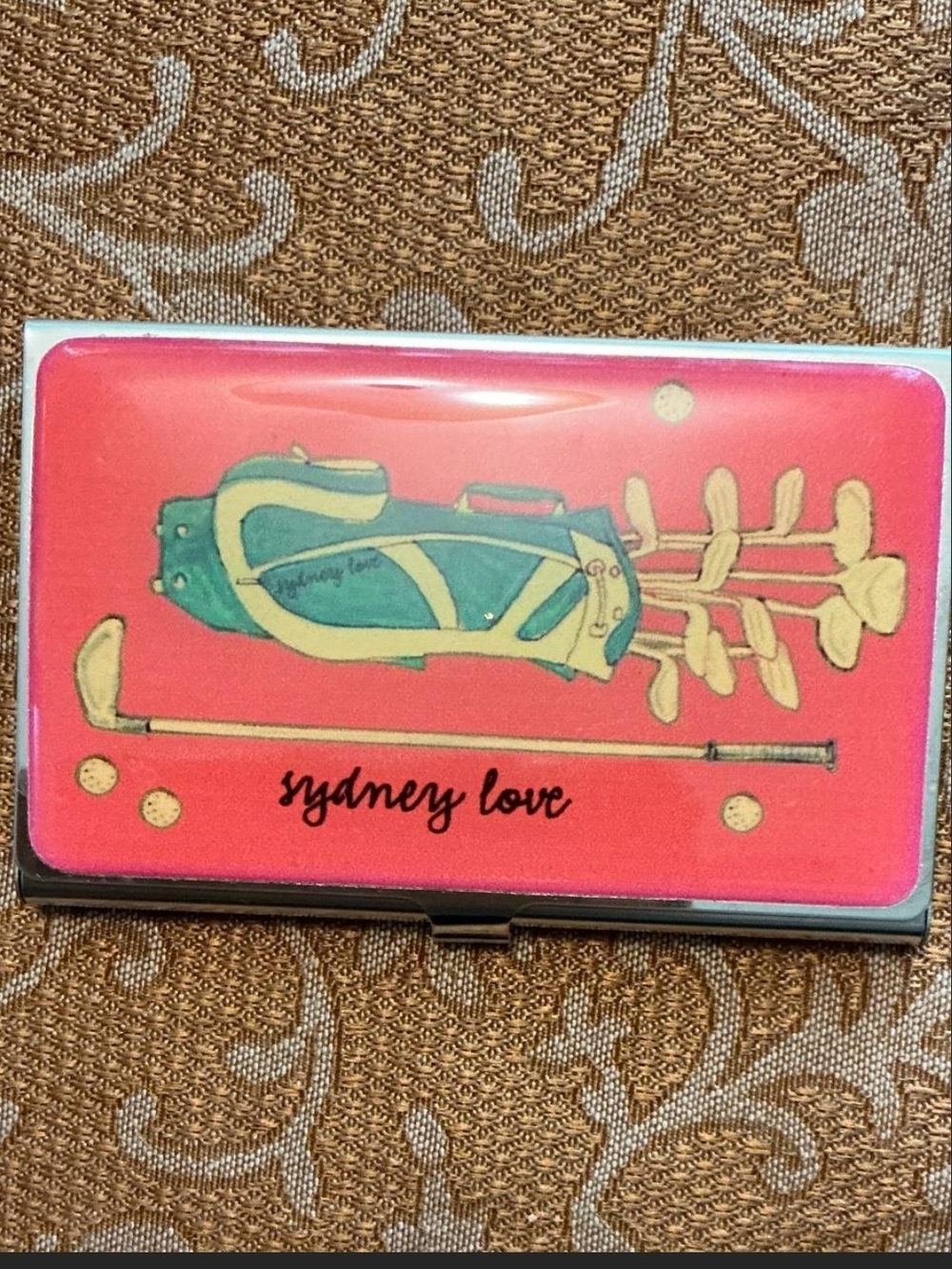 Sydney Love Pink Golf Print Card Case